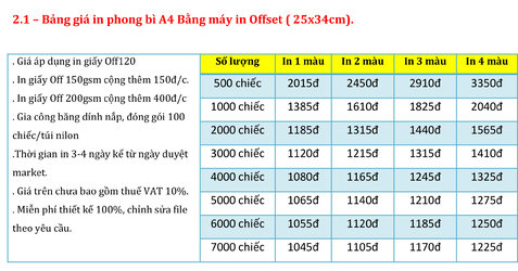 2.1 – Bảng giá in phong bì A4 Bằng máy in Offset ( 25x34cm)..jpg