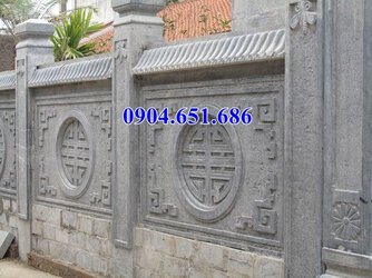Lan can đá chạm chữ thọ.jpg