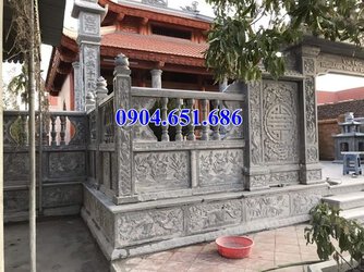 Mẫu lan can, hàng rào nhà thờ họ, đình chùa chế tác bằng đá khối tự nhiên đẹp.jpg