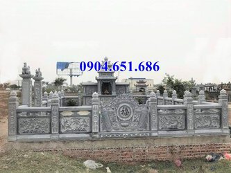 Mẫu lan can đá chạm tứ quý khu lăng mộ, nghĩa trang gia đình đẹp .jpg