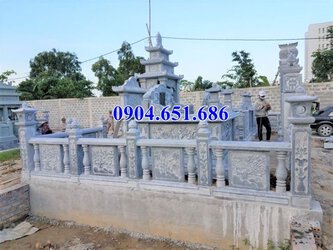 Mẫu lan can nhà mồ chạm tứ quý kết hợp với song tiện đơn giản đẹp.jpg
