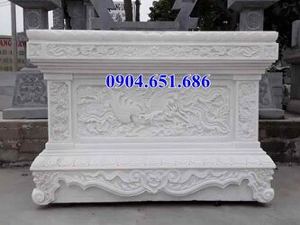 Mẫu bàn thờ bằng đá trắng kích thước chuẩn phong thủy.jpg