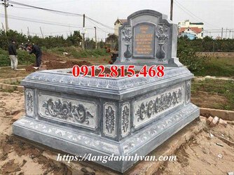 Mẫu mộ đá không mái xây để hài cốt đơn giản đẹp.jpg