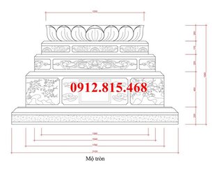 Thiết kế chi tiết mộ tròn chuẩn phong thủy.jpg