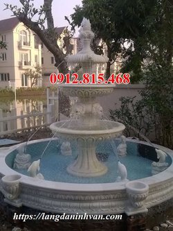 Mẫu đài phun nước đẹp đặt ở sân vườn.jpg