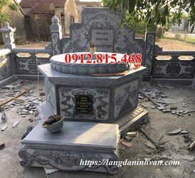 Mẫu mộ tổ lục giác xây bằng đá khối tự nhiên đẹp.jpg