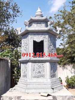 Mẫu mộ tháp hình lục lăng xây để hài cốt đẹp.jpg