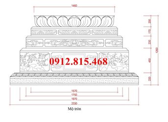 Bản vẽ thiết kế chi tiết kích thước mộ tròn theo thước lỗ ban 38,8 cm.jpg