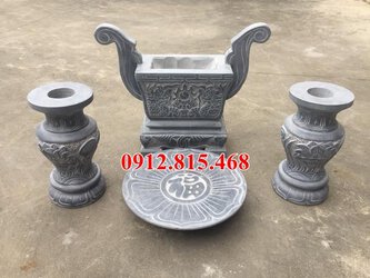 Bộ lư hương nhỏ bằng đá xanh Thanh Hóa đẹp giá rẻ.jpg