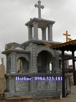 Mẫu lăng mộ đá đạo công giáo thiết kế đơn giản đẹp.jpg