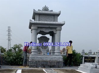 Xây lăng thờ chung bằng đá khối đơn giản đẹp.jpg