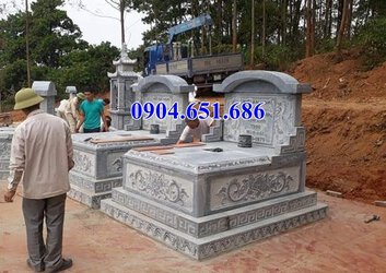 Mẫu mộ đá đôi không mái hoa văn tinh xảo đẹp.jpg