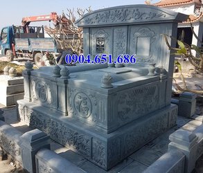 Mẫu mộ đôi đá xanh rêu cao cấp đẹp.jpg