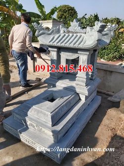 Mẫu mộ một đao đá xanh rêu thiết kế đẹp 22 – Mộ đá một mái .jpg