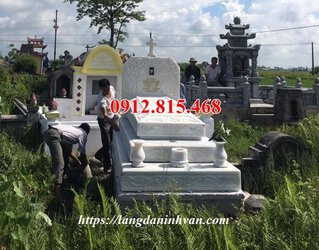 Mẫu mộ công giáo đá trắng tại Hà Nội, Hà Nam, Nam Định, Thái Bình, Hưng Yên, Hải Dương.jpg