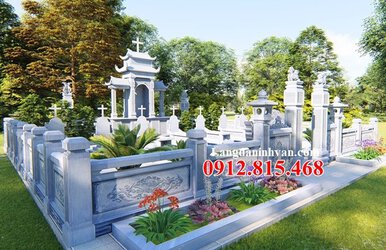 Mẫu khuôn viên khu lăng mộ gia đình công giáo đẹp tại Hà Nội.jpg